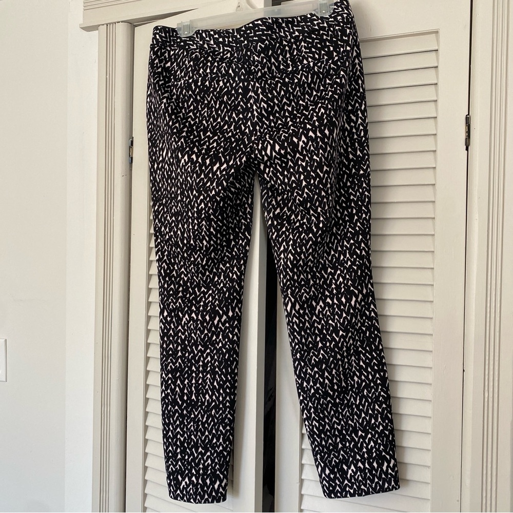 Express Black and White Patterned Work Pants